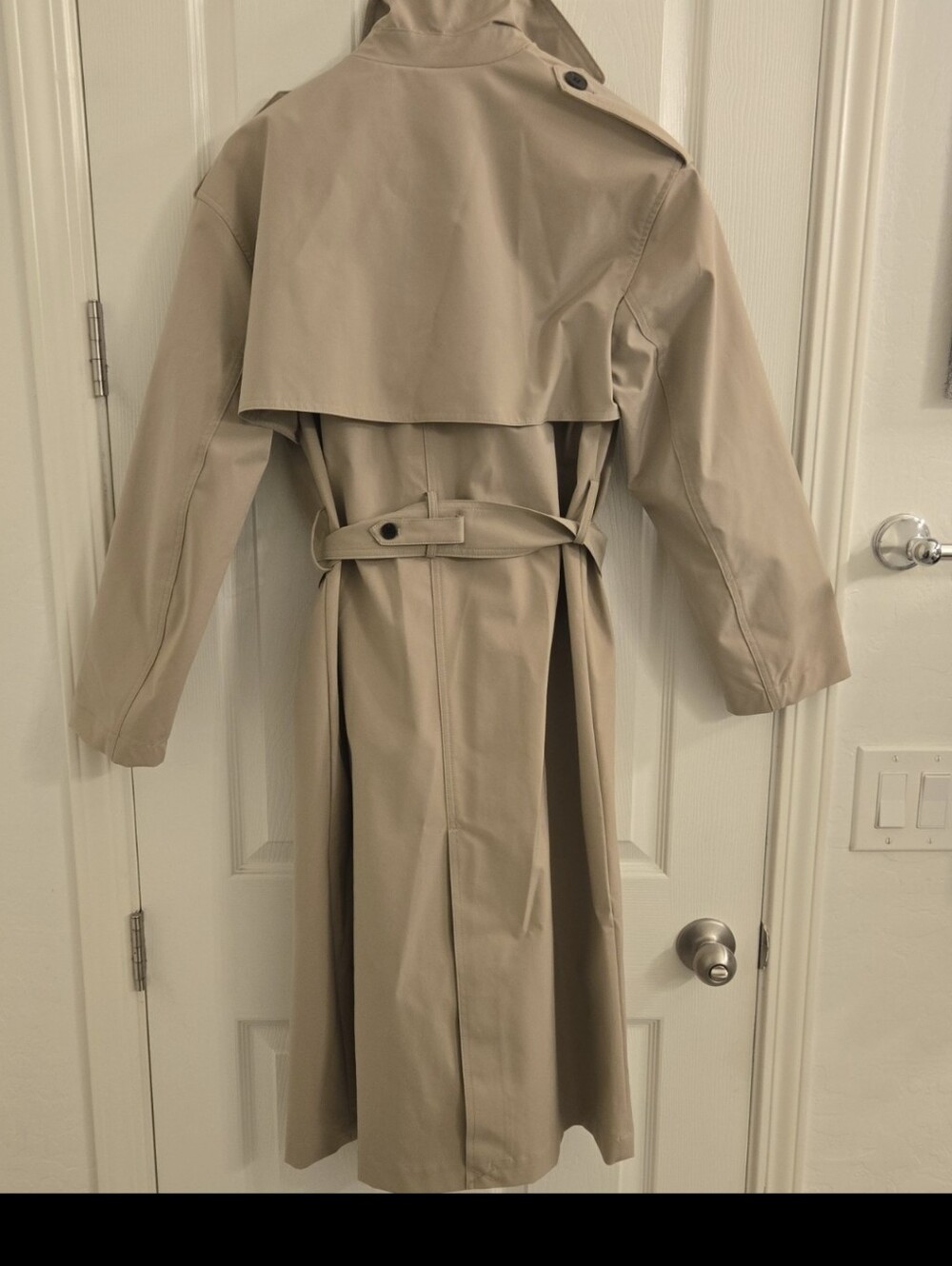 Zara Water-Repellent Belted Trench Coat | Windbreaker Sz:S - Picture 9 of 15